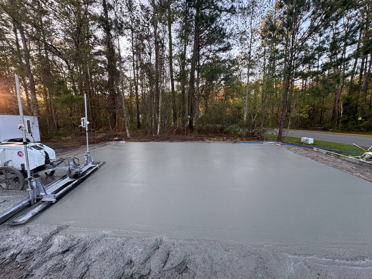Concrete Slab Construction for Cameron Enterprises in Live Oak, FL