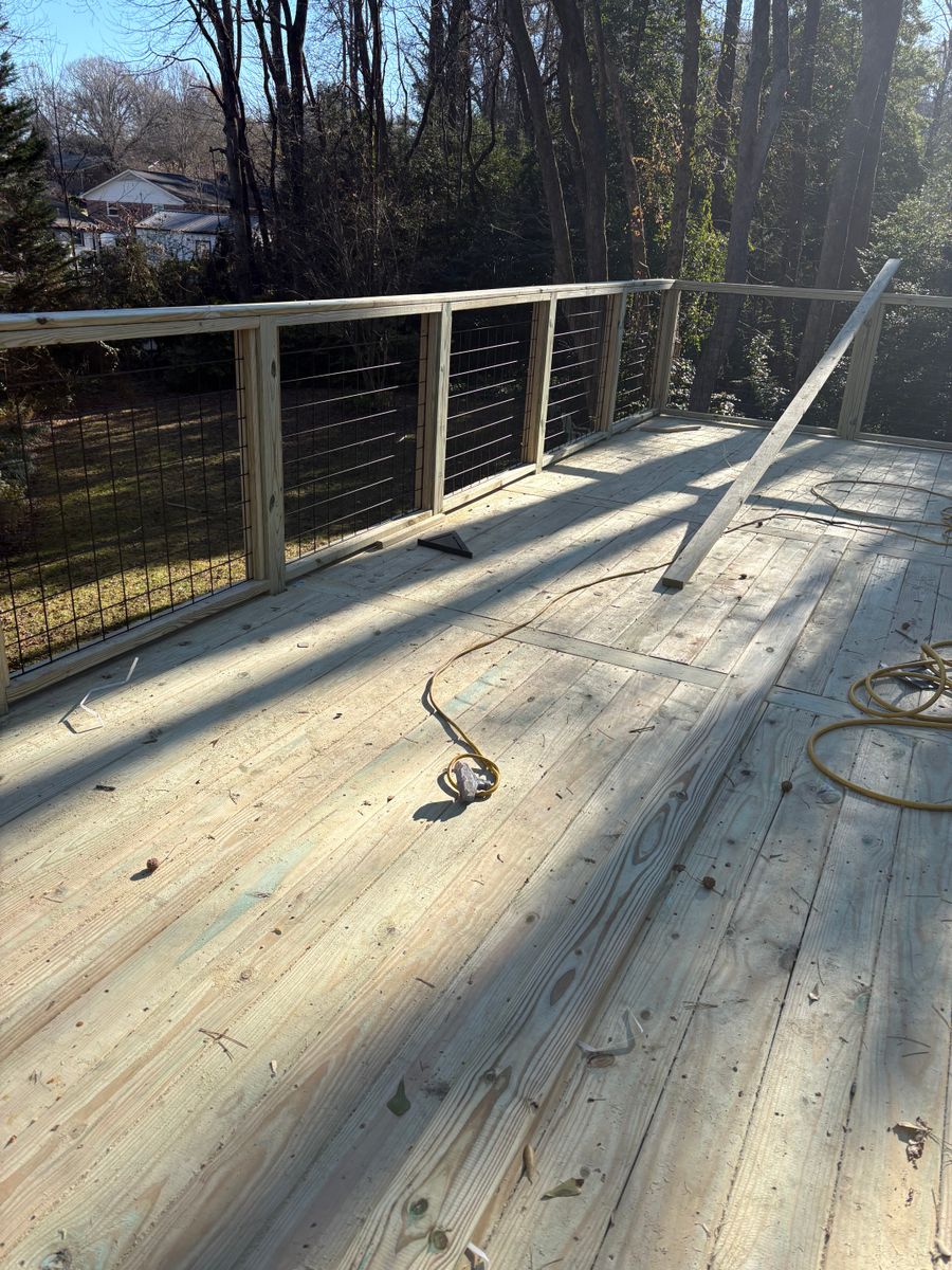Deck Construction for Palmetto Fence in Greenville, SC