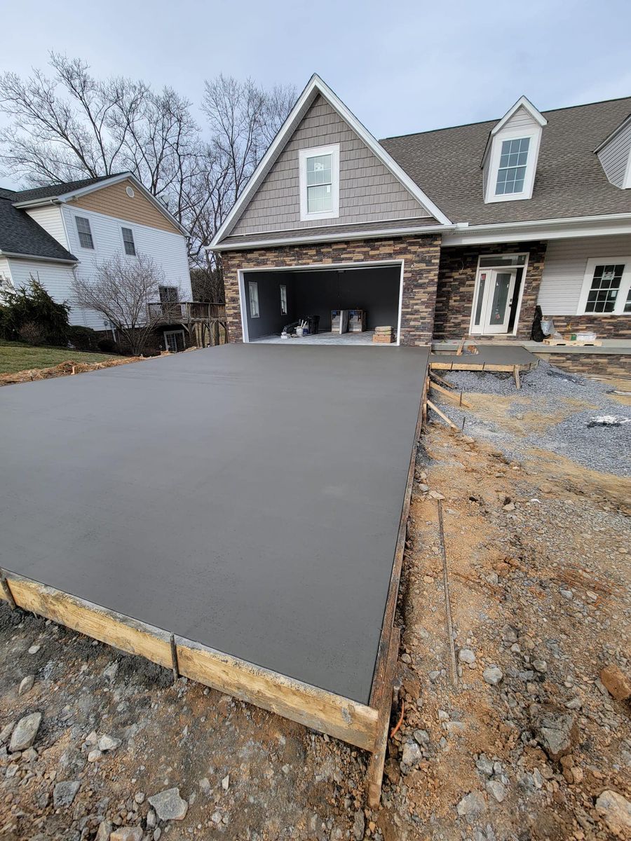 Concrete Slab Construction for Top Finish Concrete LLC in Harrisonburg, VA