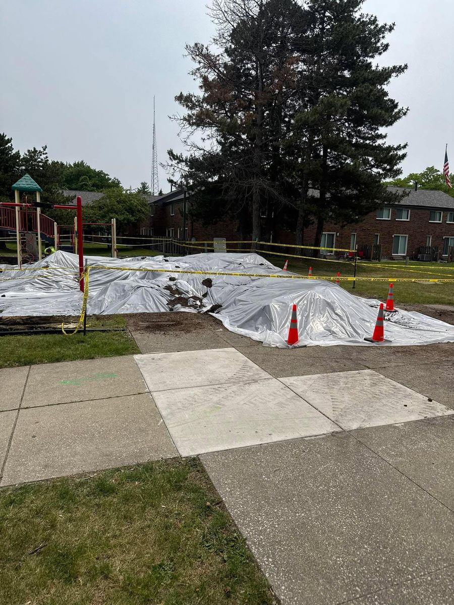 Site Preparation and Cleanup for Elevated Concrete and Home Improvements in Belleville, MI