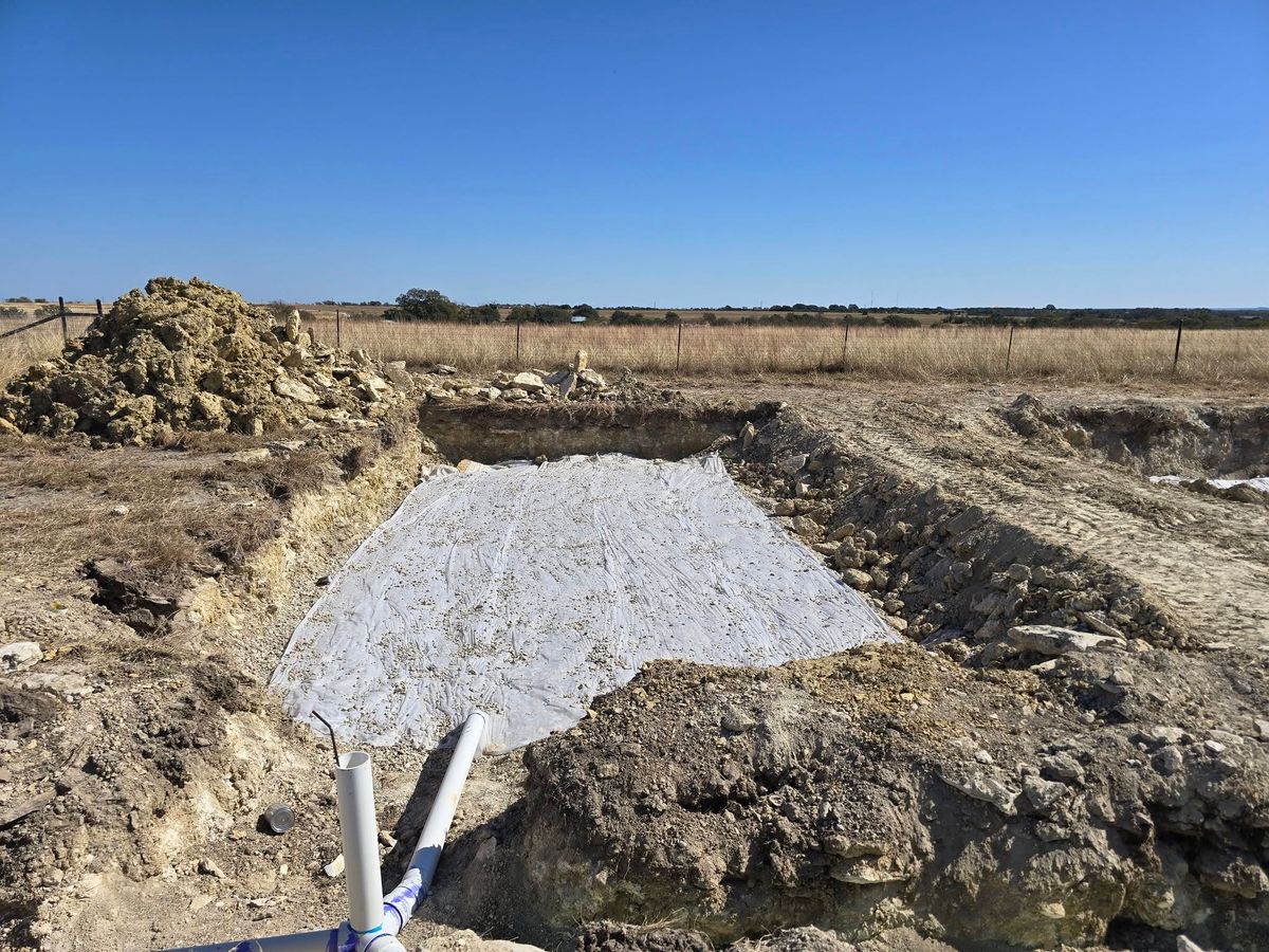 Septic System Installation for Evant Backhoe & Construction in Evant, TX