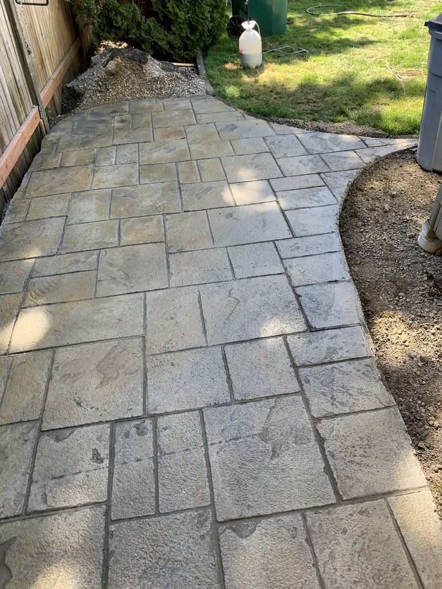 Stamped Concrete Installation for Zions Concrete LLC in Federal Way, WA
