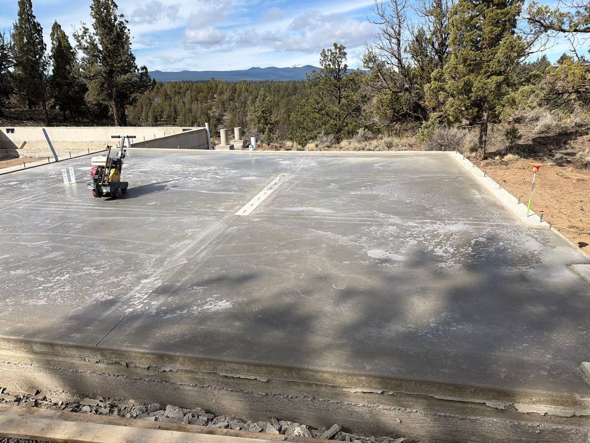 Concrete Slab Construction for TJR Concrete and Construction in Bend, OR
