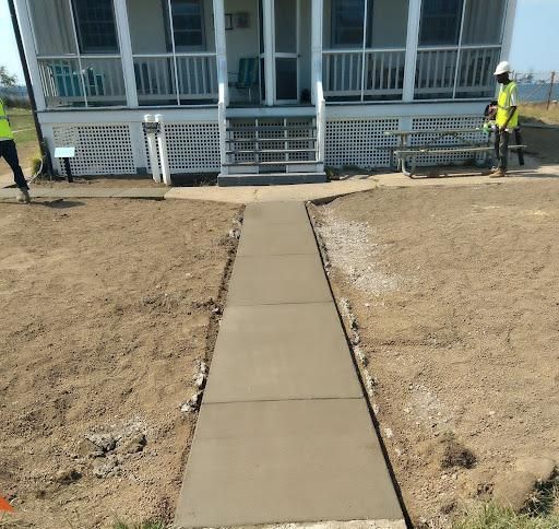 Sidewalk Installation for OBH Concrete LLC in Lusby, MD