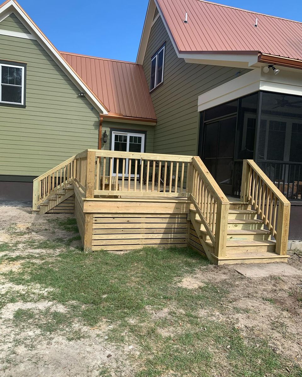 Deck and Patio Construction for Cisne's LLC in Charleston, SC