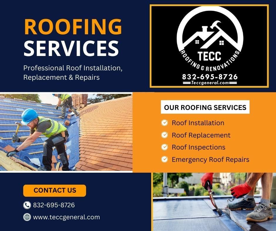 Roofing for TECC Roofing & Renovations in Harris County, TX