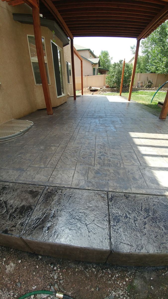 Stamped Concrete for J and Son Colorado Concrete in Colorado Springs, CO
