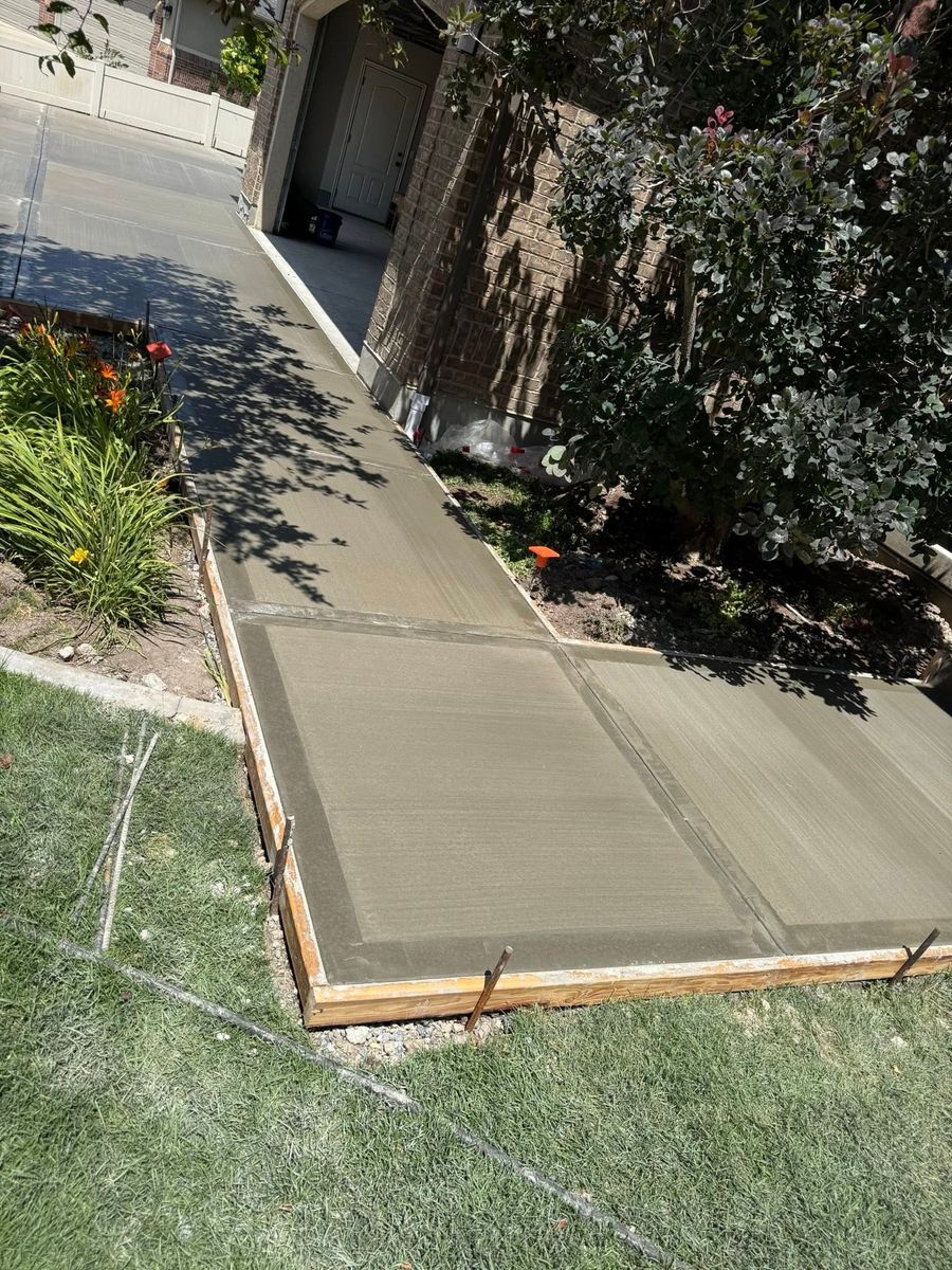Sidewalk Installation for Pro-Superior Concrete Construction LLC in Salt Lake City, UT
