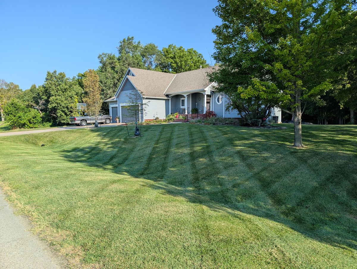 Overseeding for Gavin's Lawn Maintenance in Derby, KS