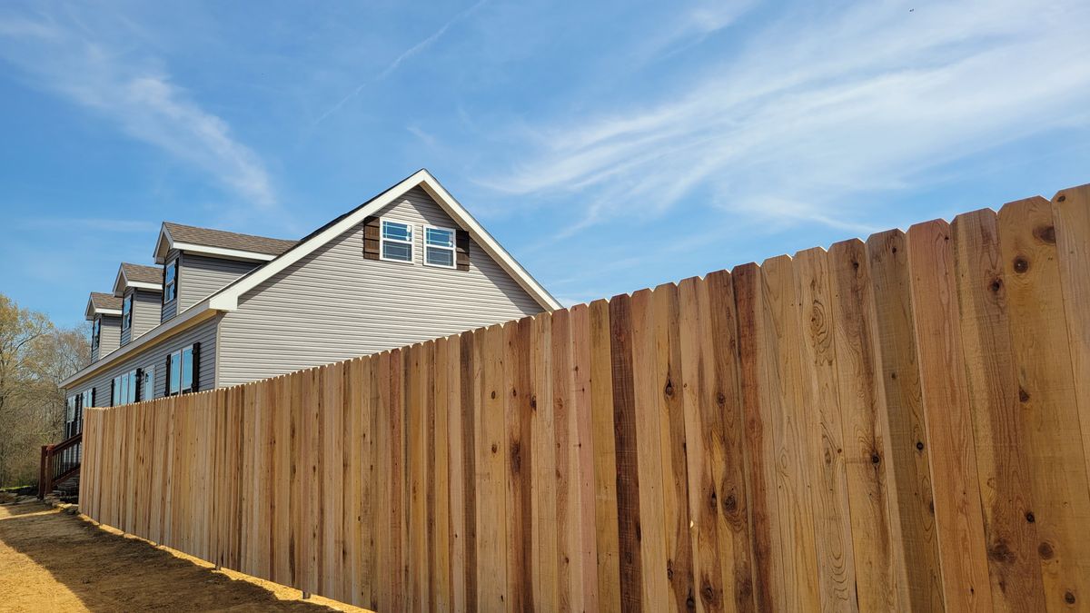 Cedar fence for Patriot Fence  in Oakland, TN