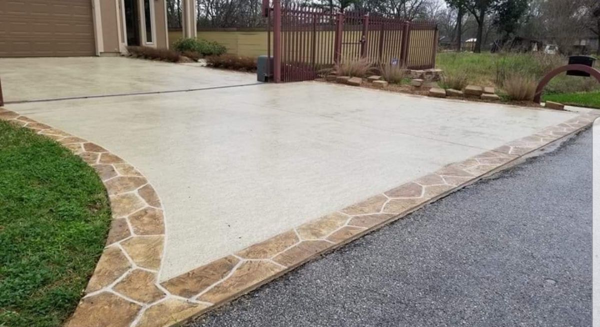 Stamped Concrete Installations for Texas Curb N Borders in Houston, TX