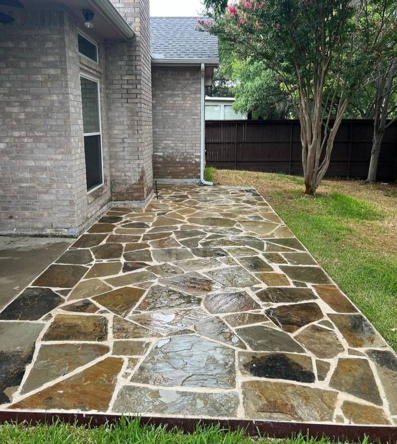 Natural Stone Hardscape for Guzman's Landscaping Services in Austin, TX