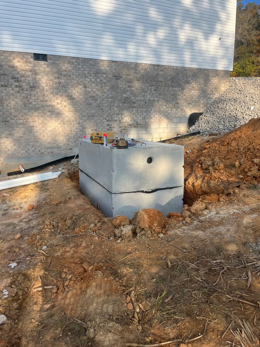 Septic installation for Blair Excavation in Cookeville, TN