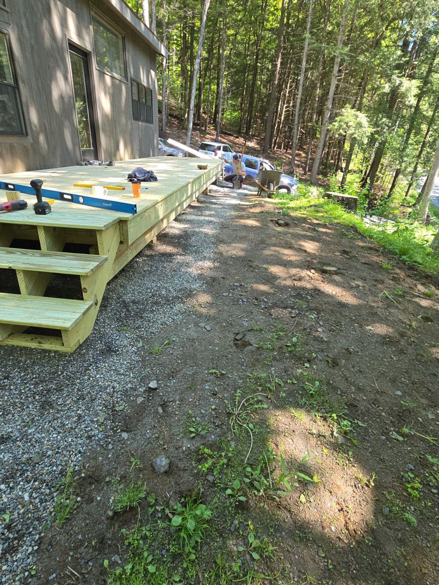 Deck and Patio Installation for AA Family Construction in Lebanon, NH