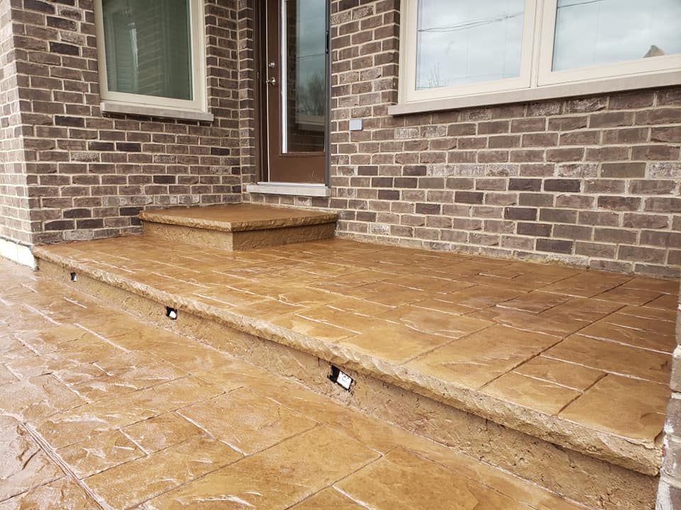 Stamped Concrete Installation for Kadosh Construction in Chicago, IL