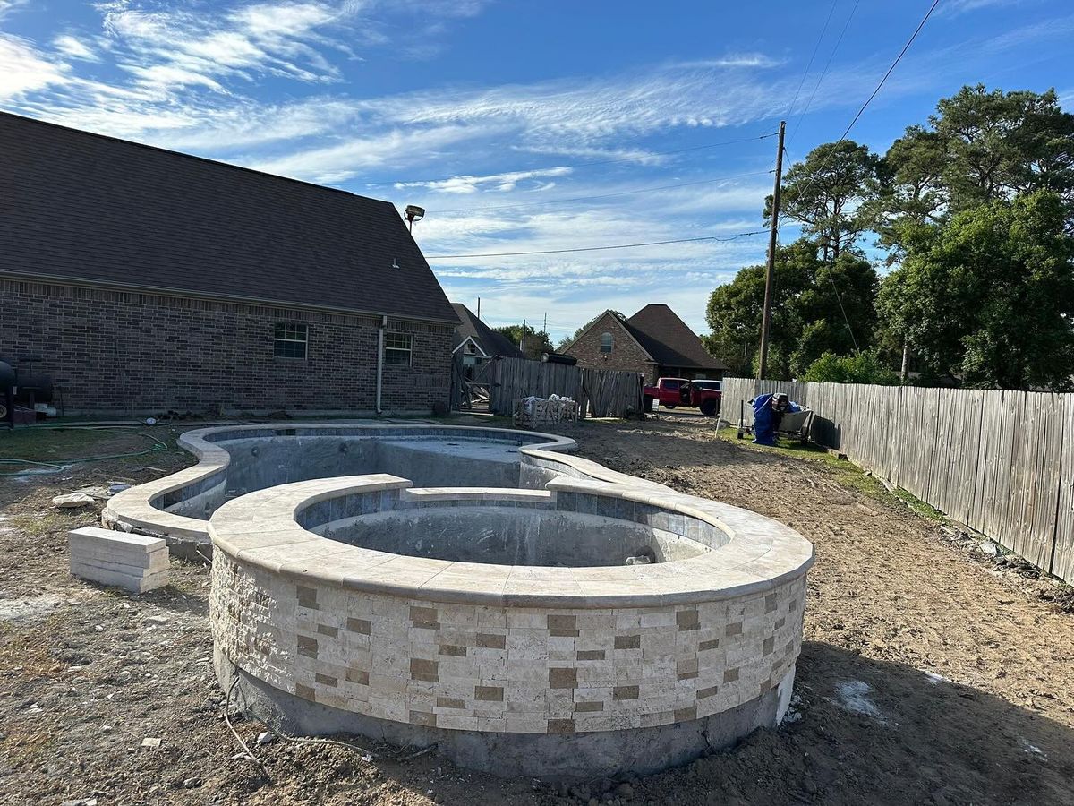 Pool Coping for J & P Construction in Houston, TX