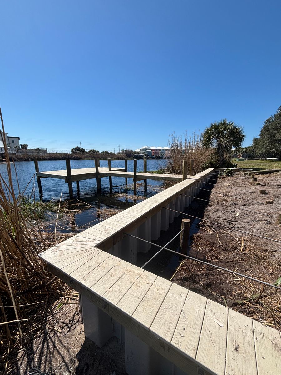 Sea Walls/ Retaining walls for J&H Land and Marine in Panama City, FL