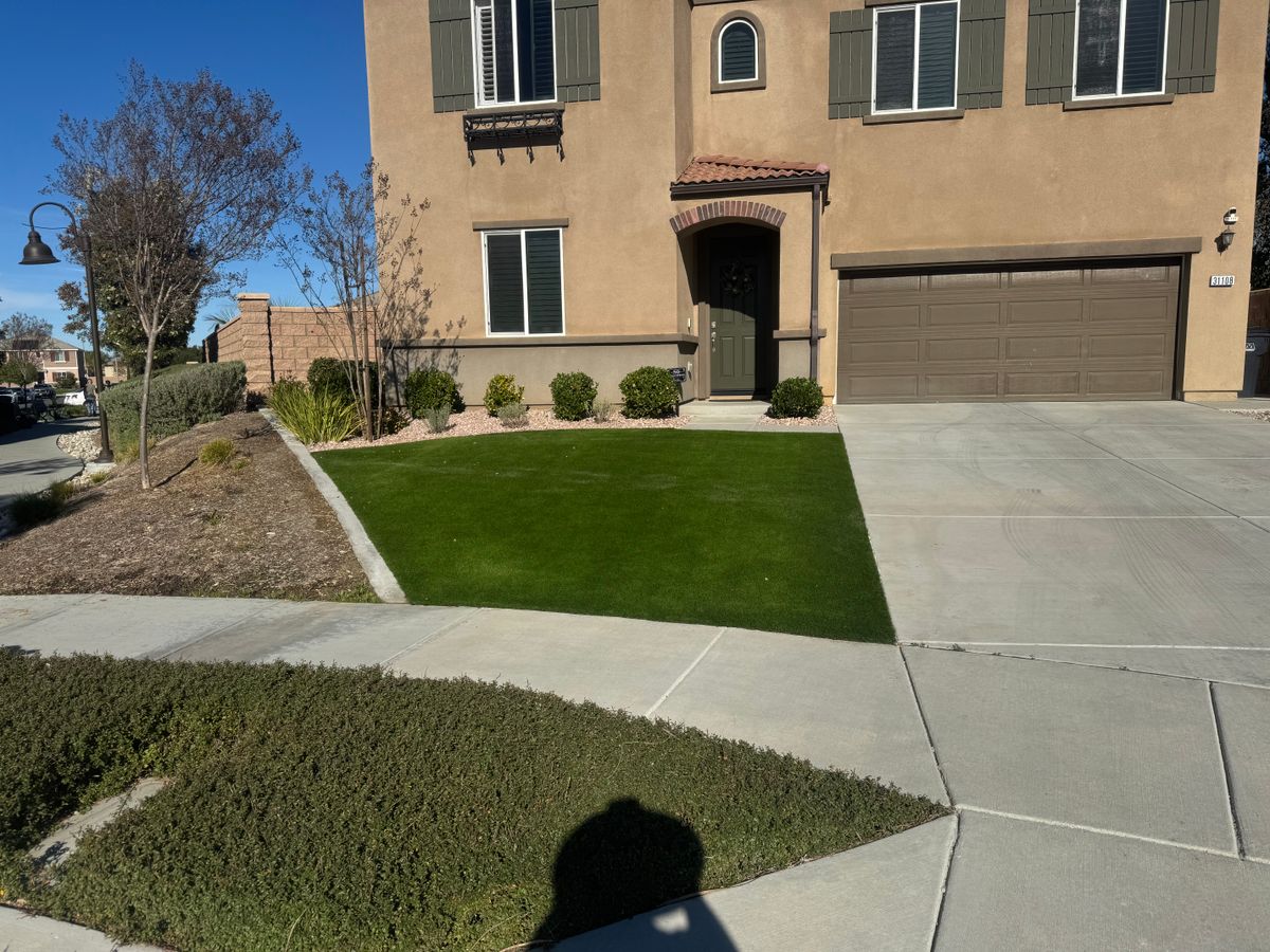 Artificial Turf Installation for Aidan Jade Landscaping in Riverside County, CA