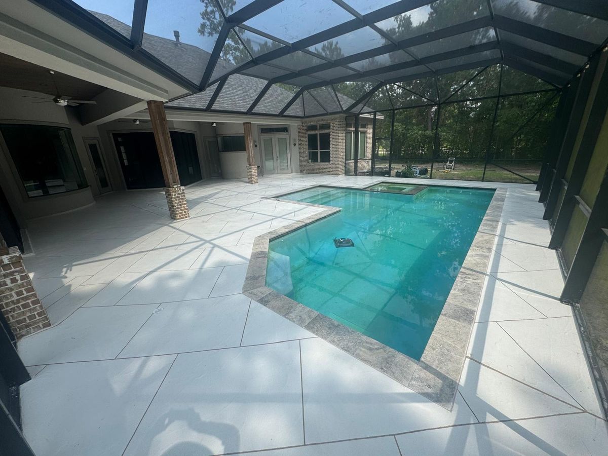 Pool Deck Paving for 123 Pool Renovations in Houston, TX