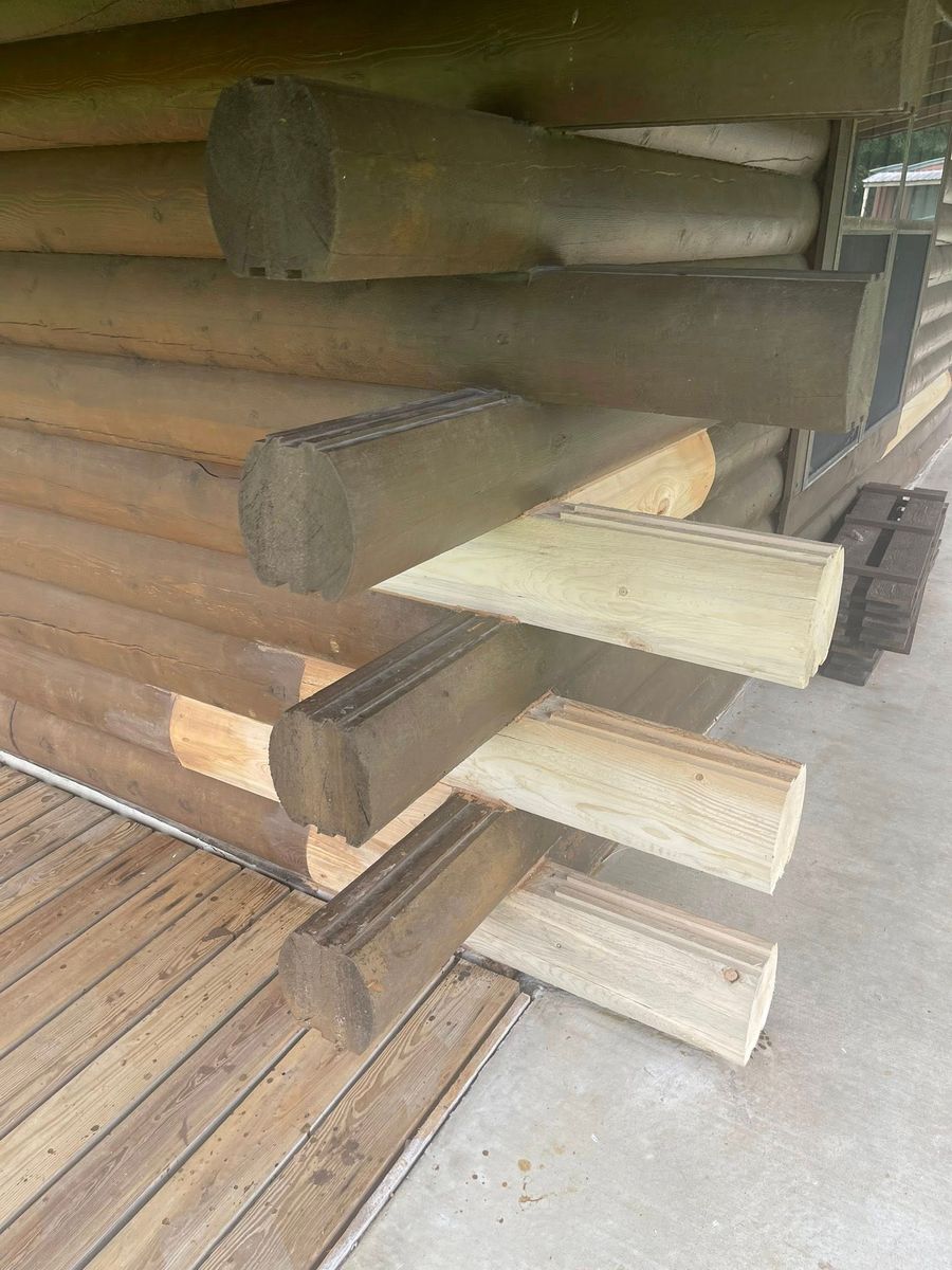 Log Home Finishing for Moss Construction in Longview, TX