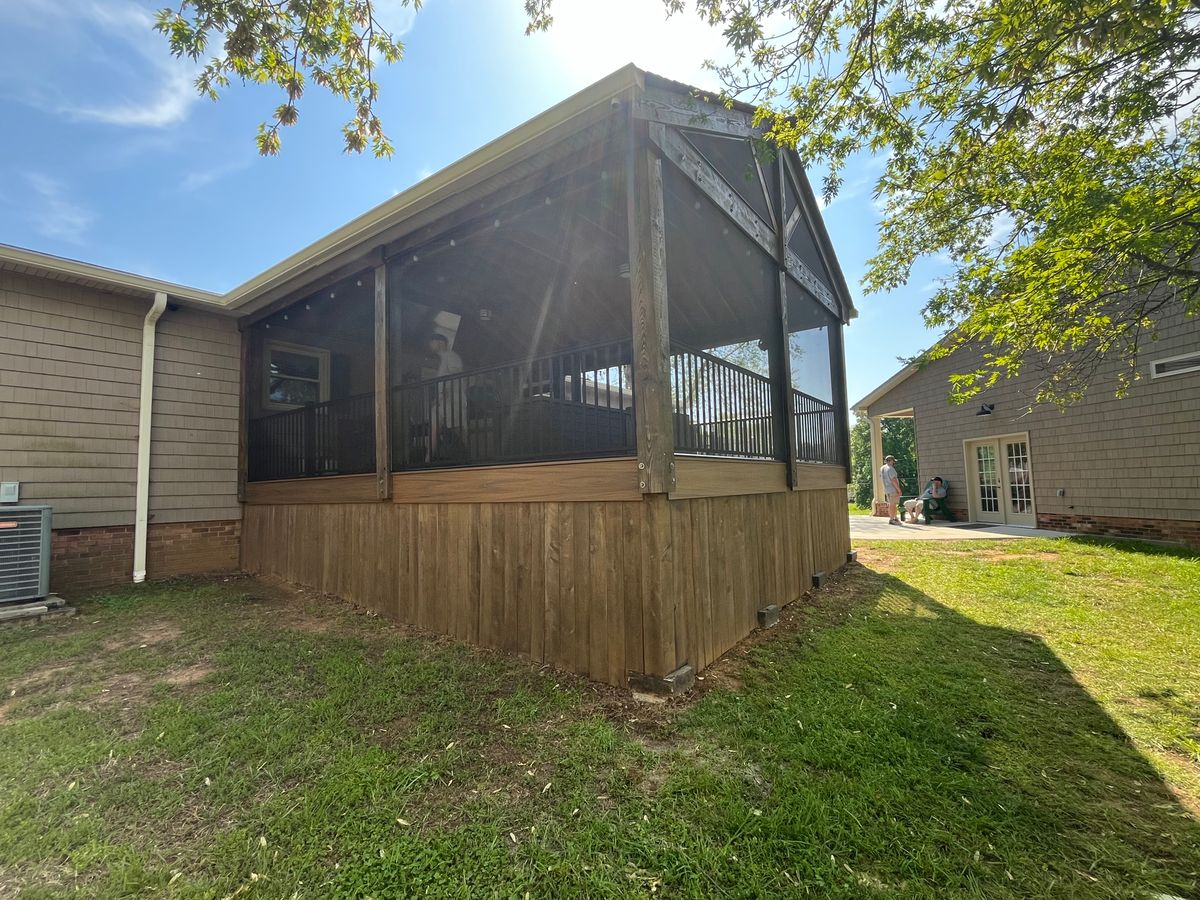 Screen Porch & Deck Installation for Hughes Builders LLC in Greensboro, NC