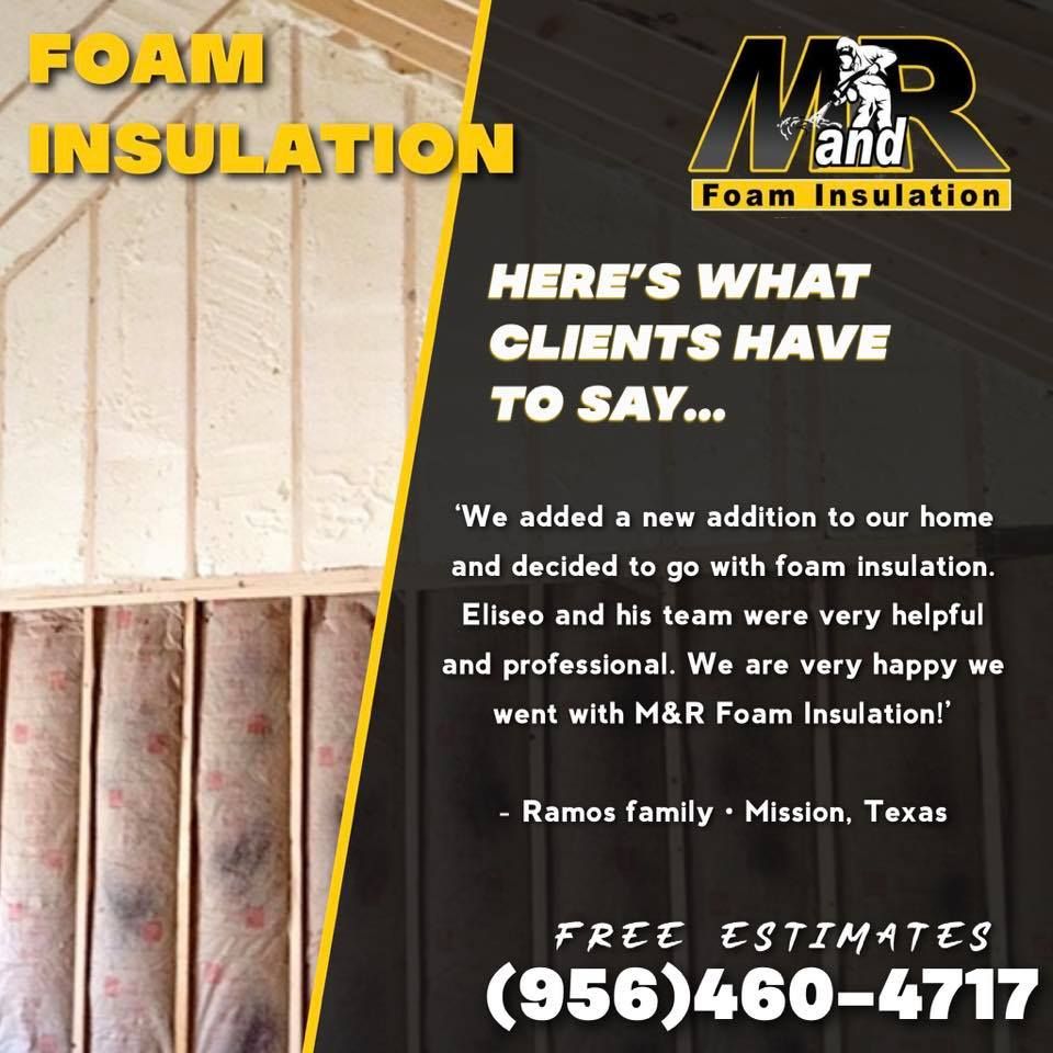 Roll Foam Insulation for M&R Foam Insulation in San Juan, TX