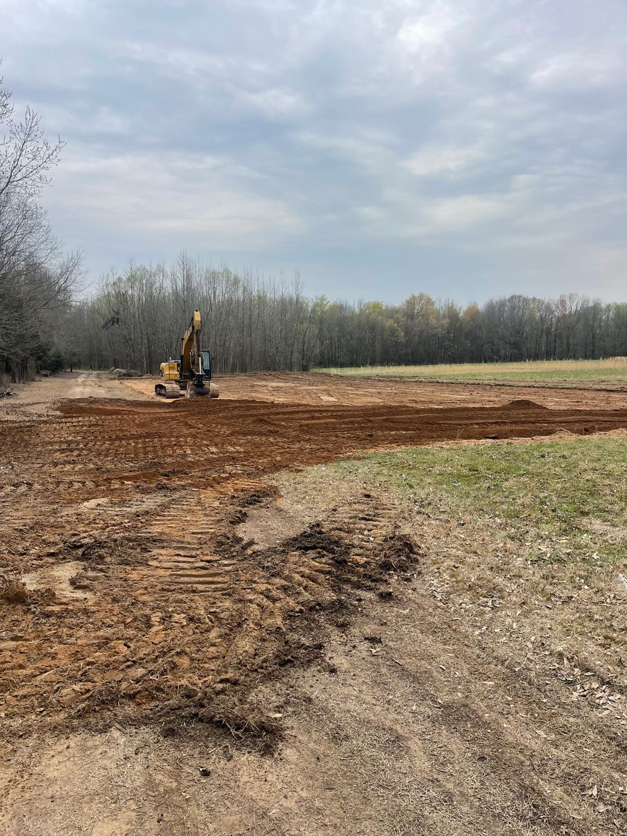 Site Preparation for Maness Trucking & Excavation in Lexington, TN