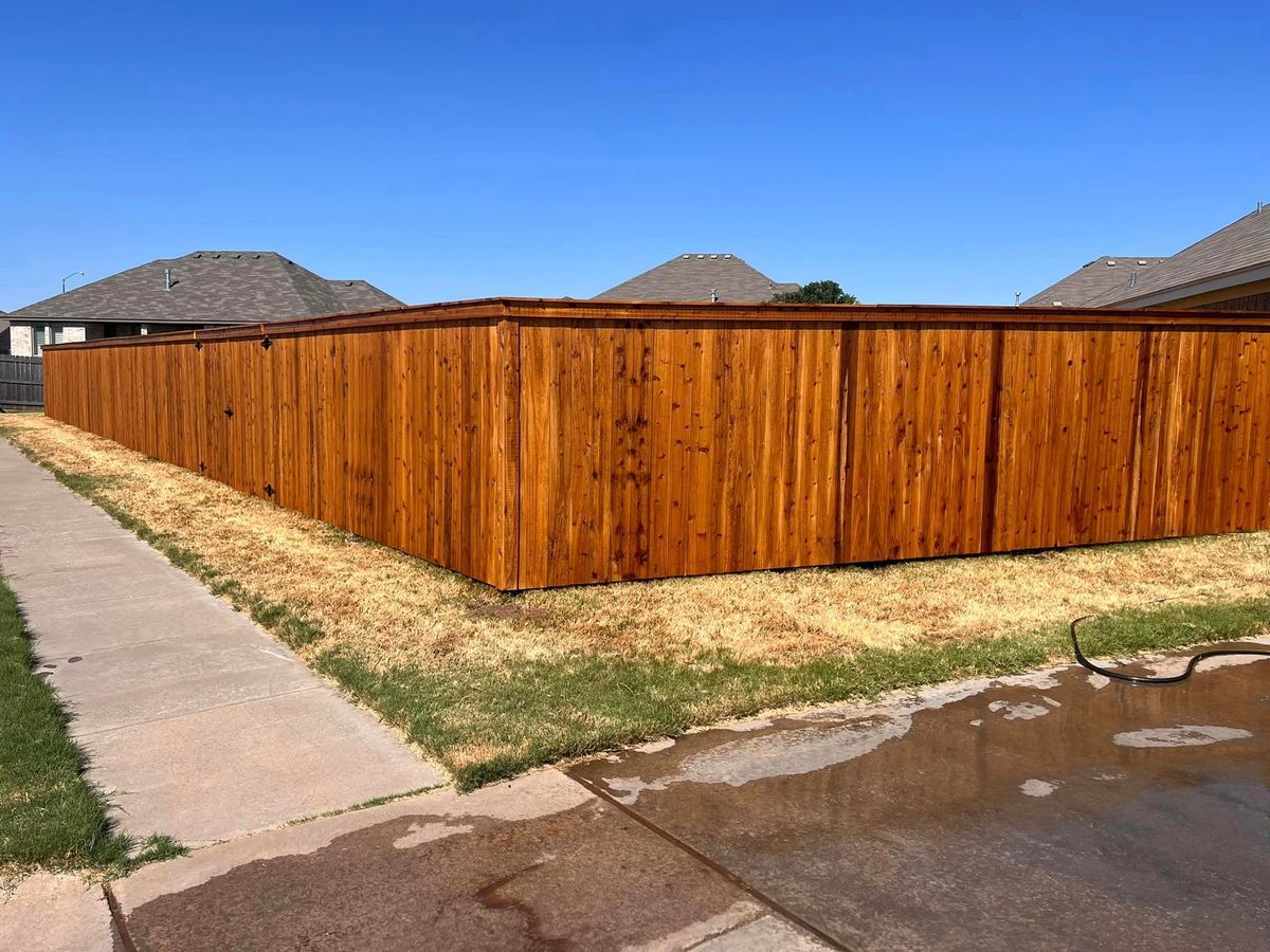 Wood staining for Greenroyd Fencing & Construction in Pilot Point, TX
