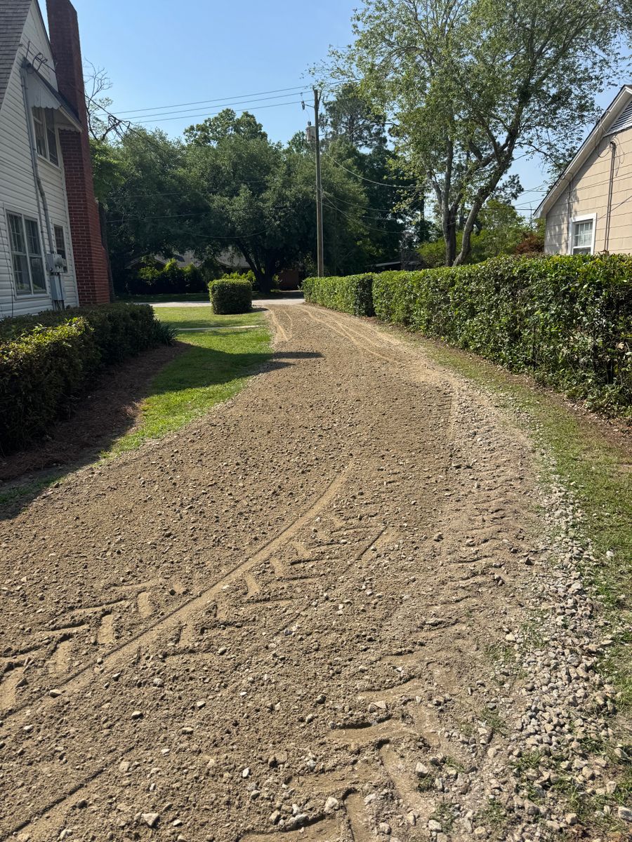 Roadbeds and aggregate for Clean Acres LLC in Hartsville, SC