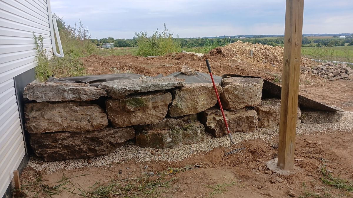 Retaining Walls for Willing Trucking & Excavating in Evansville, WI