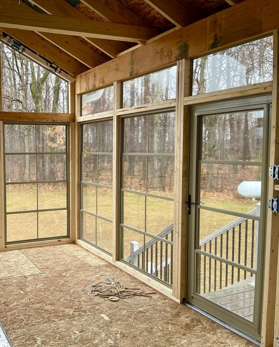 Sun Room Building for Tru Frame Outdoor Structures in Menasha, WI