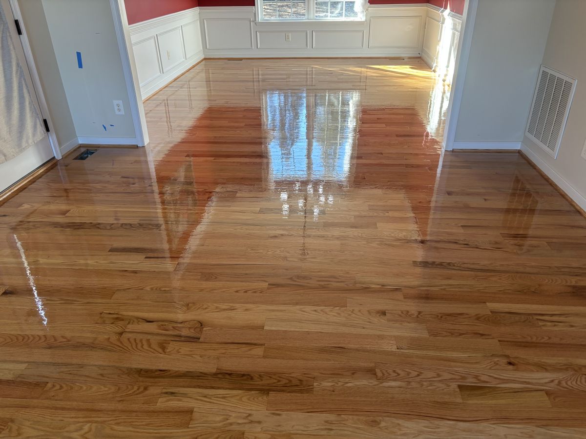 Refinishing hardwood flooring for Jason Tench Flooring LLC in Richmond, VA