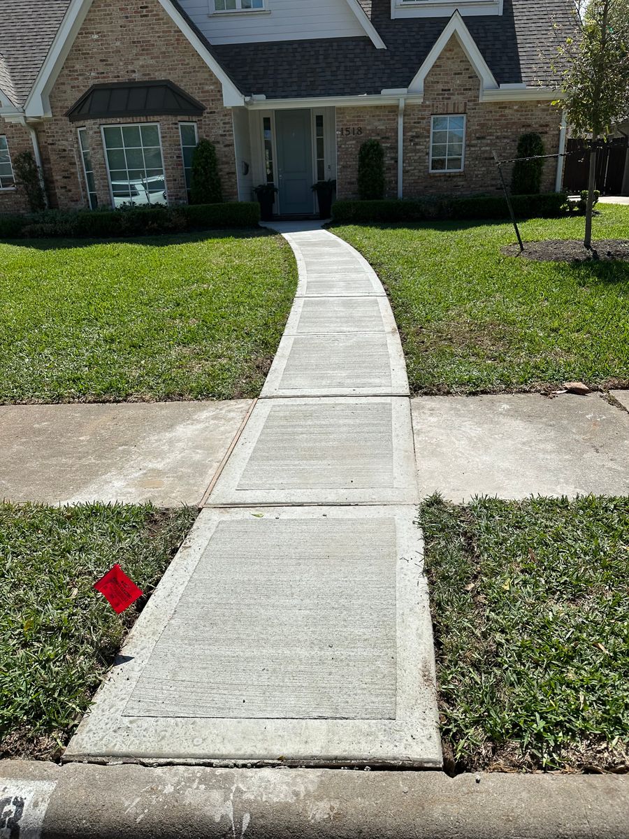 Walkways for BigTex Concrete Construction in Houston, TX