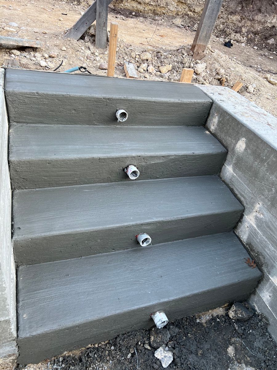 Stair Design & Installation for Leo's Concrete Crew in Elgin, TX