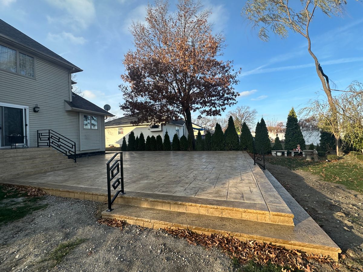 Patio Design & Installation for Fuentes Concrete Construction in Hammond, IN