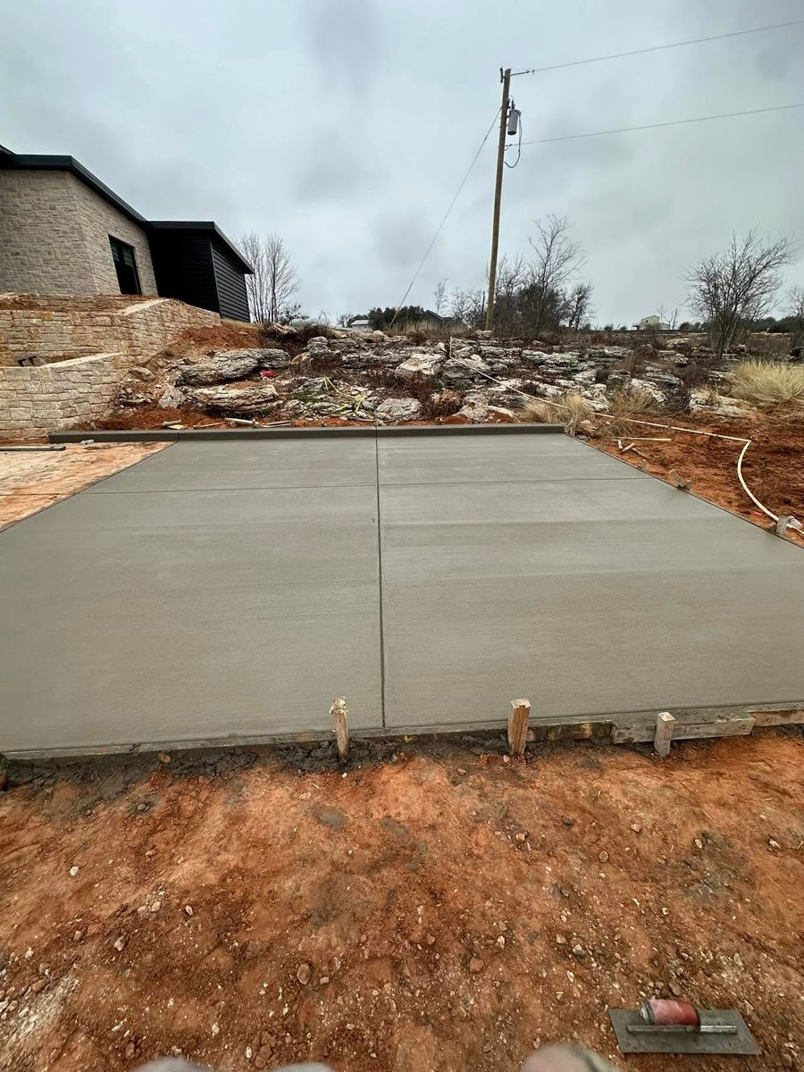 Stamped Concrete Installation for Ramos Concrete & Construction LLC in Graham, TX