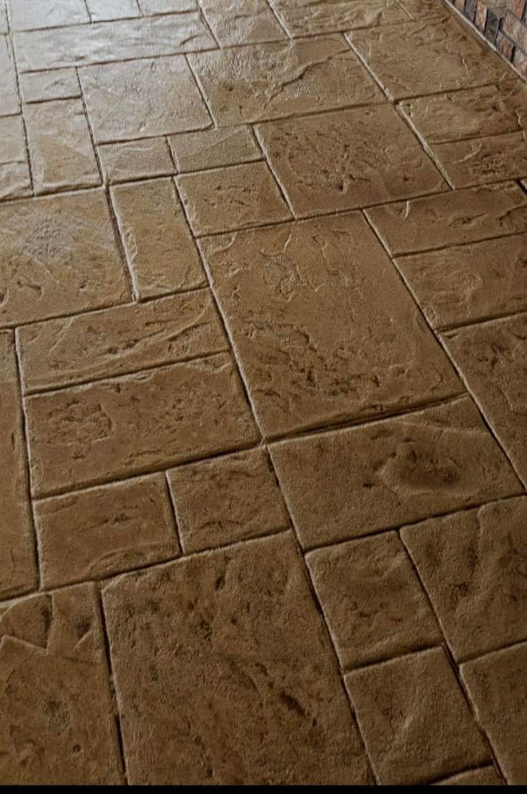 Stamped Concrete Installation for MJG Structural LLC in Brevard County, FL