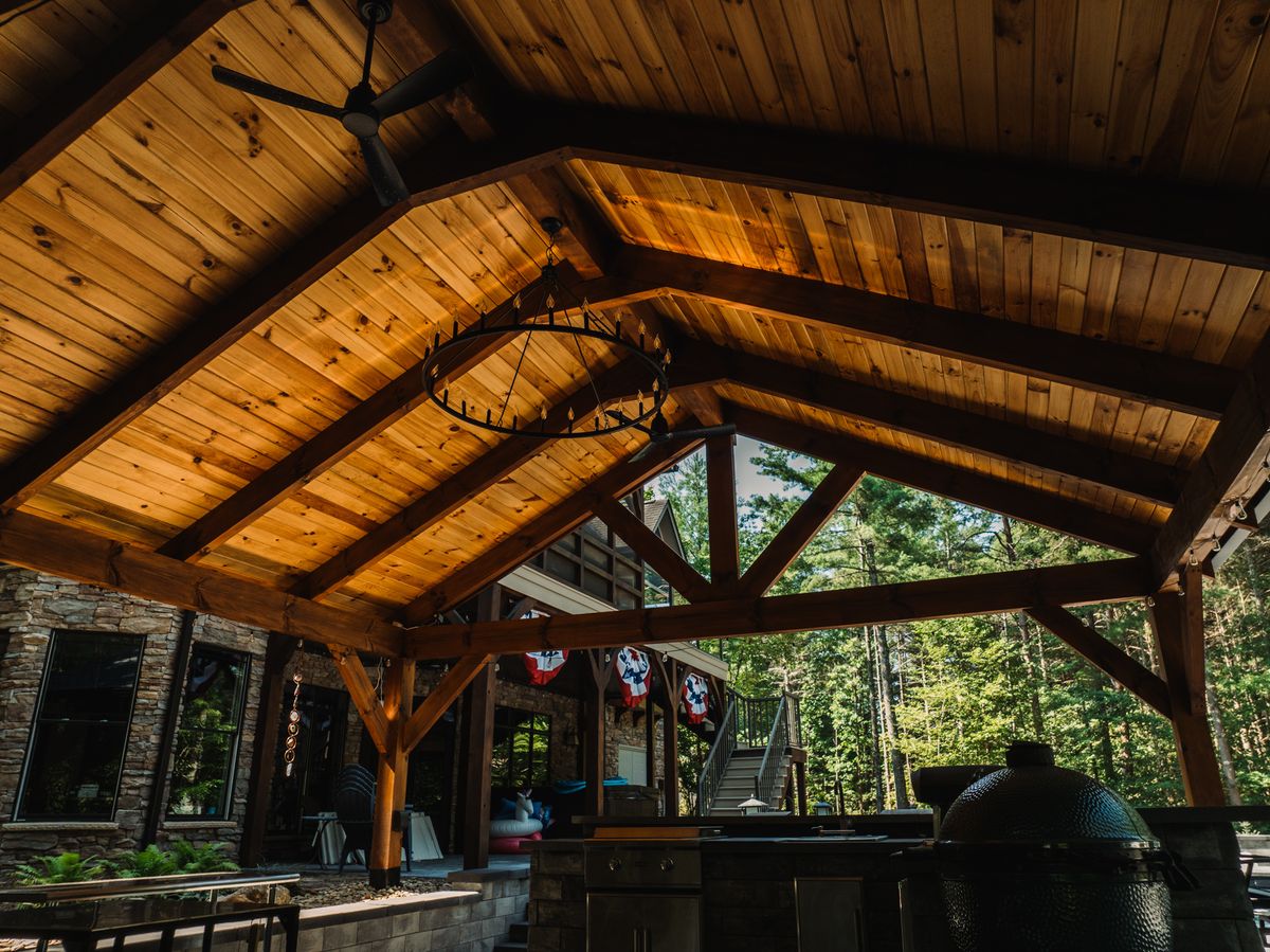 Timber Framing for BCM Carpentry in Morganton, NC