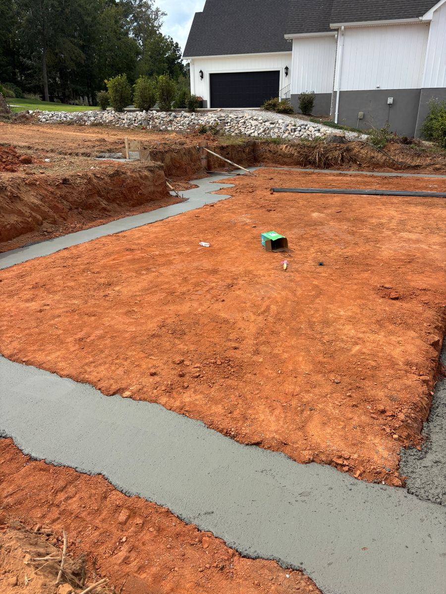 Excavation for Baer & Sons Concrete in Greenwood County, SC