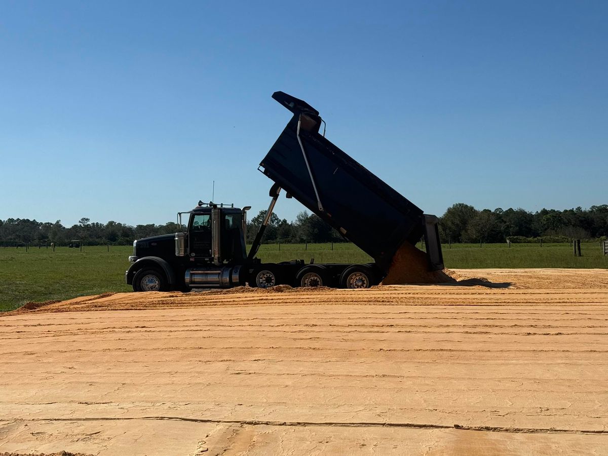 Site Preparation for A Custom Curb & Borders in Sebring, FL