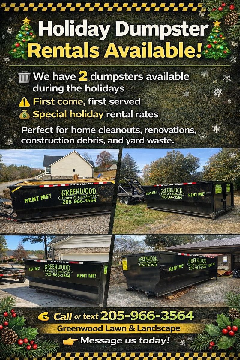 Excavation Services for Greenwood Lawn & Landscaping LLC in Talladega, Alabama