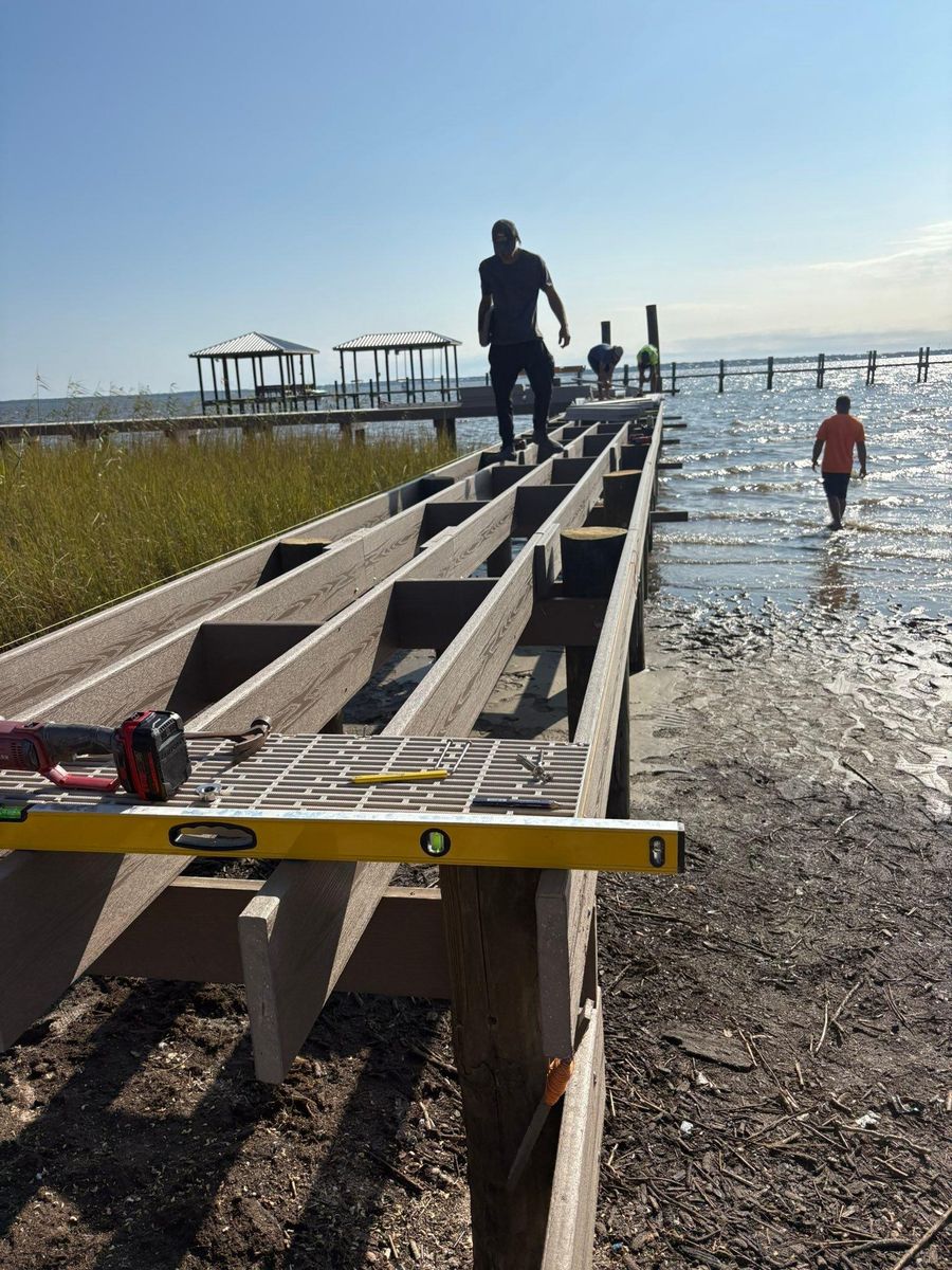 New Dock Construction for Coastal Marine Construction in Bay St. Louis, MS