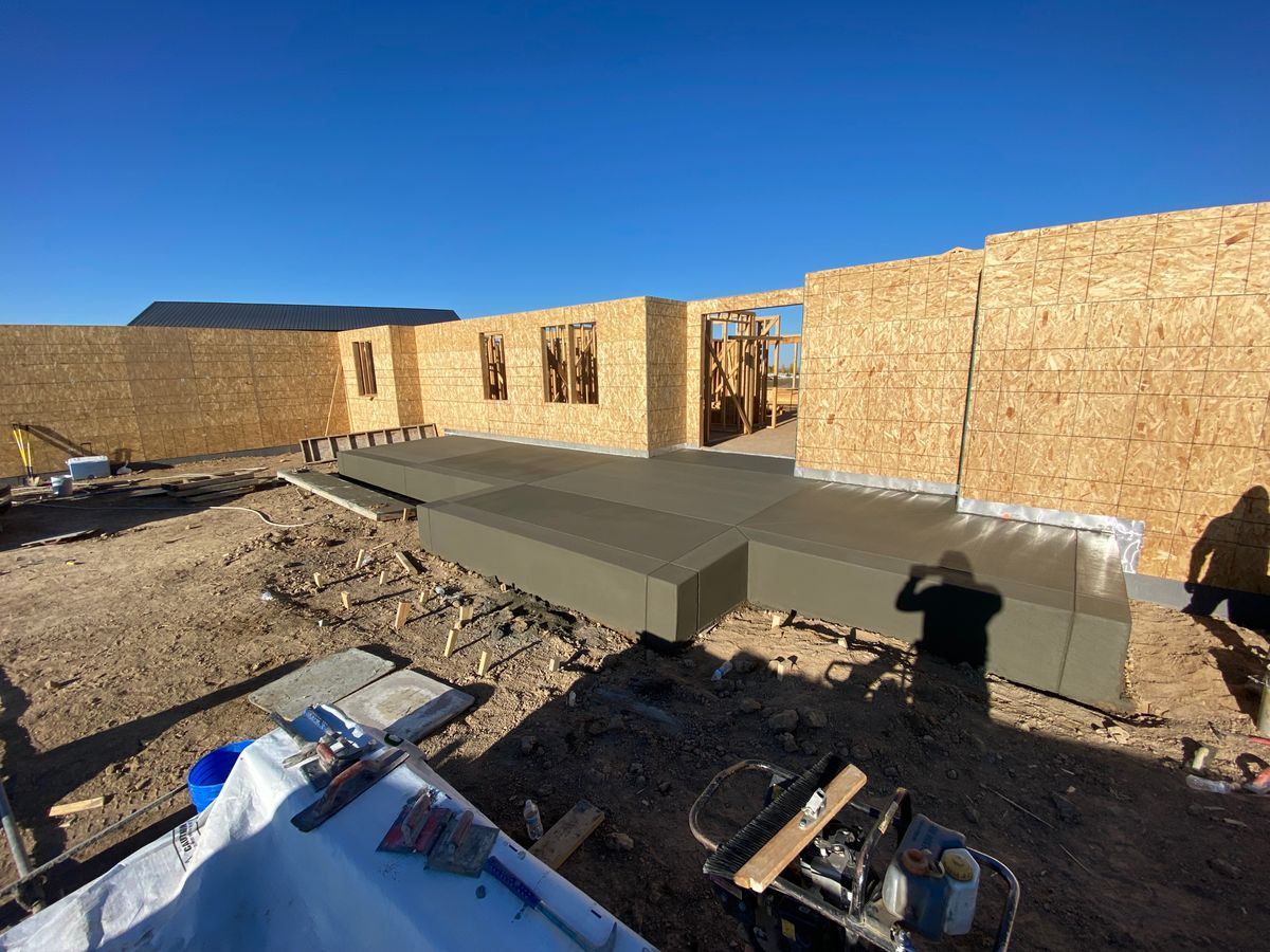 Concrete Slab Construction for B&M Concrete LLC in Longmont, CO