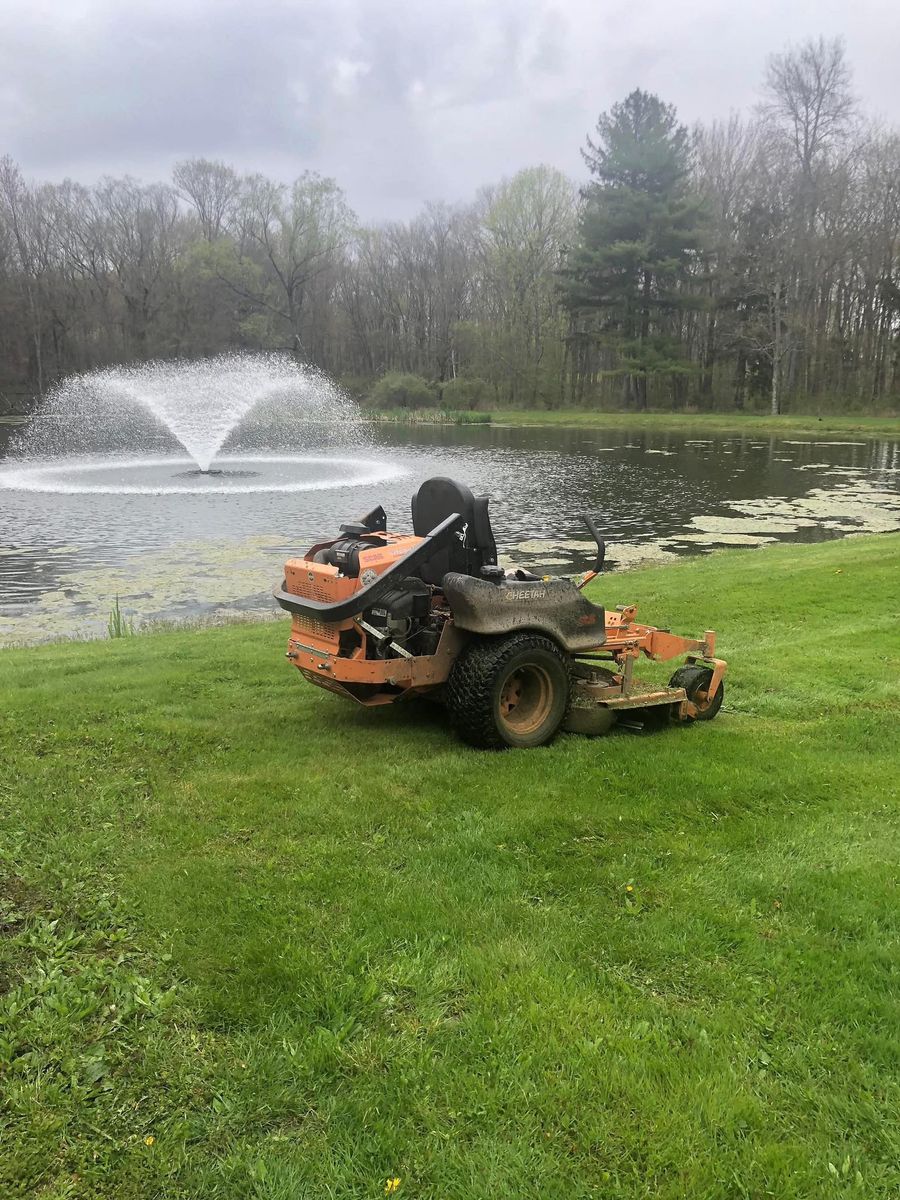 Mowing for Guaman’s Landscaping in Waterbury, CT