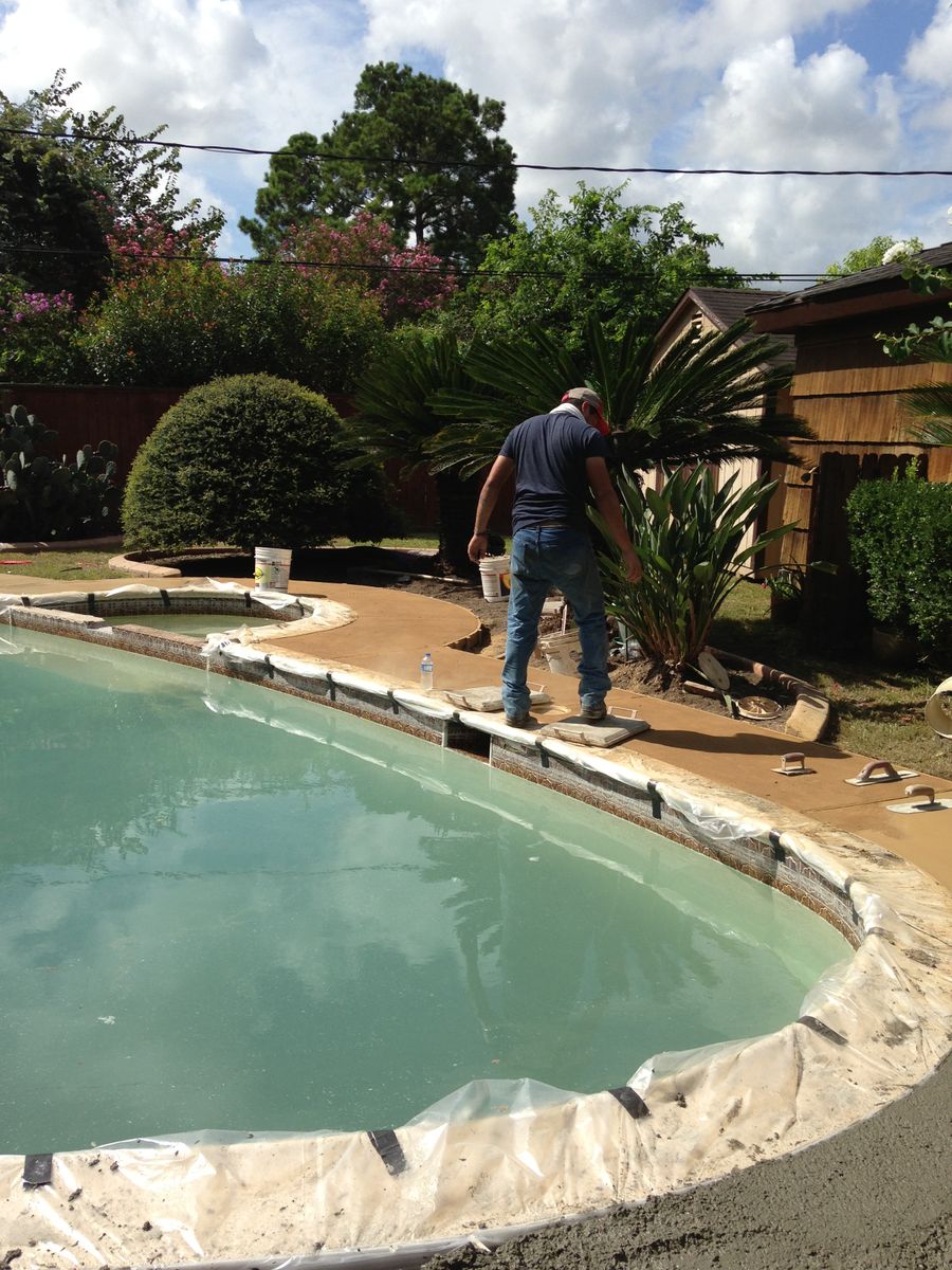 Pool Remodels for Texas Curb N Borders in Houston, TX