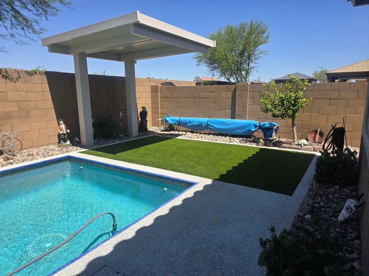 Artificial Turf Installation for WHAT! Luxury Landscapes, LLC. in Chandler, AZ