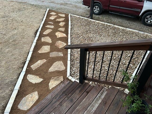 Stonework for L & L Landscape and Design in Weatherford, TX