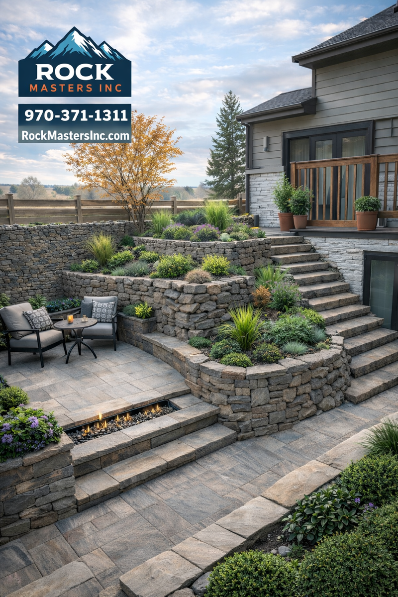 Landscape Design for Rock Masters Inc. in Evans, CO