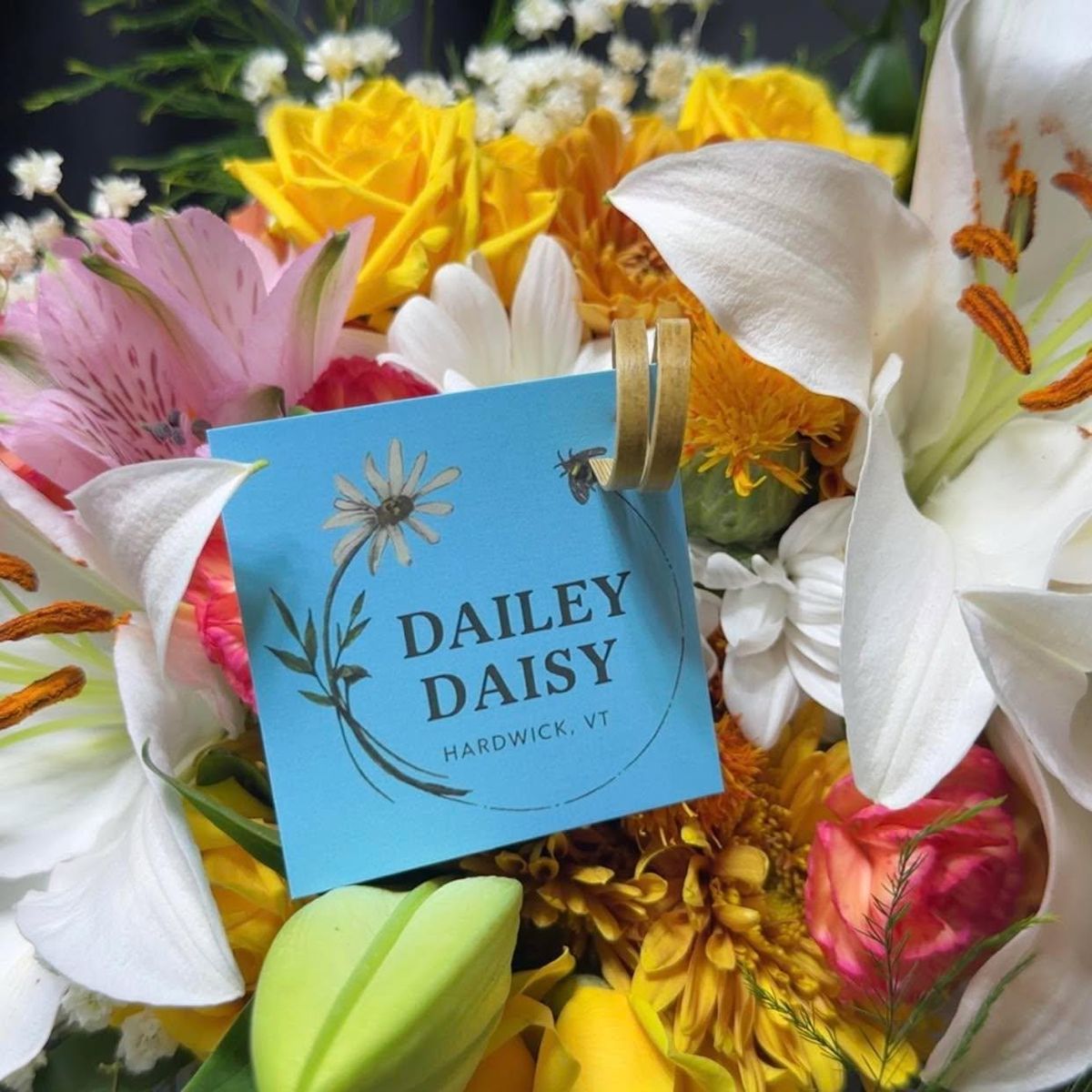 Medium Hand-tied Bouquet for The Dailey Daisy in Hardwick, VT