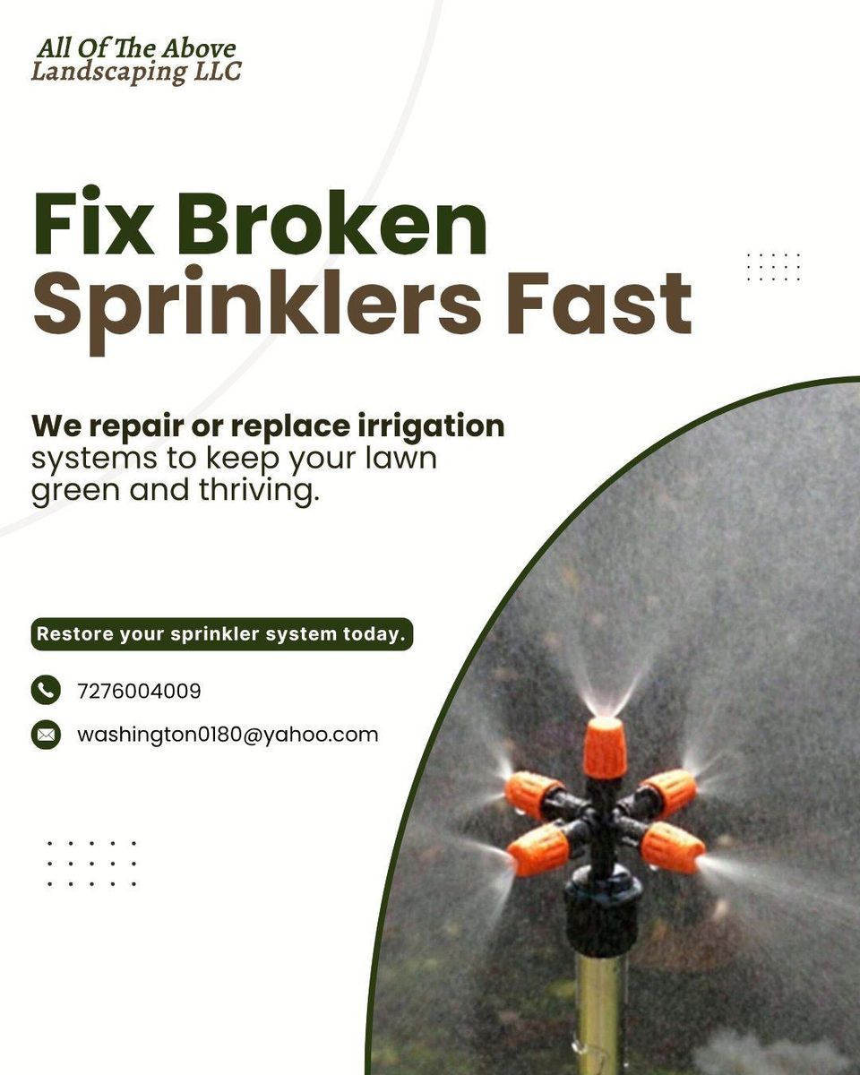 Irrigation System Repair for All of the Above Landscaping in Orange Park, FL